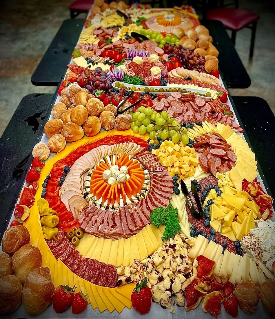 An appetizer grazing table